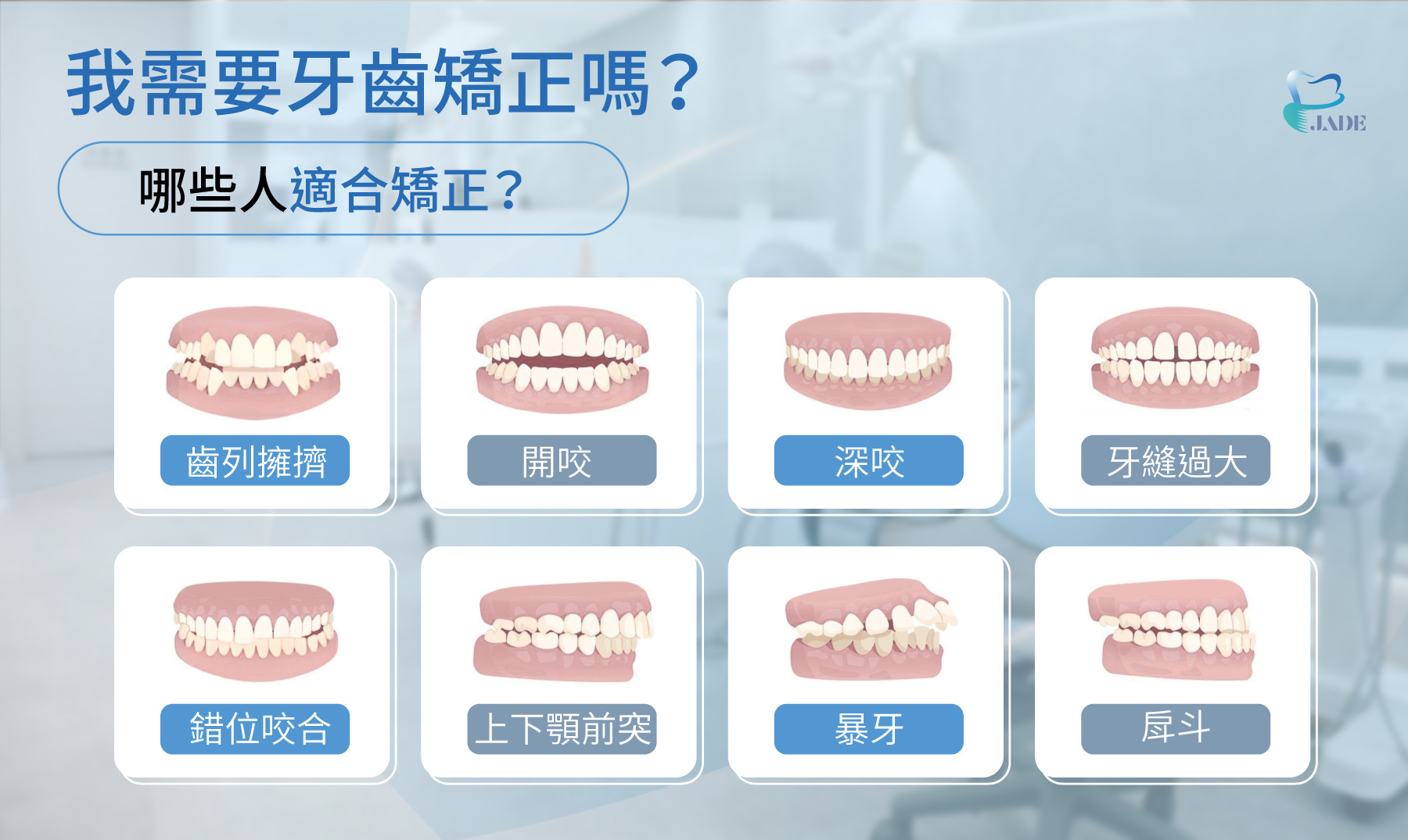 我需要牙齒矯正嗎？哪些人適合矯正？